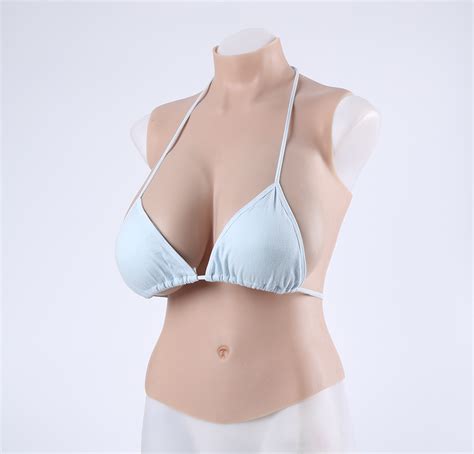 H Cup Half Body Silicone Breast Forms Fake Boobs Suit Crossdressers
