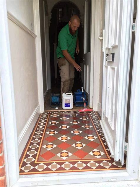 Renovating A Small Victorian Tiled Vestibule Floor In Exmouth Devon