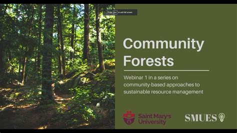 Smu Community Based Forest Management The Community Forests Webinar