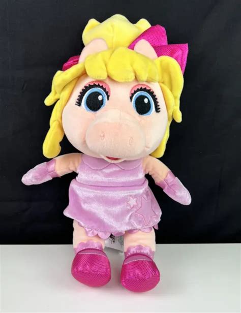 Disney Store Muppets Miss Piggy Plush Pink Dress 12 With Pink Bow