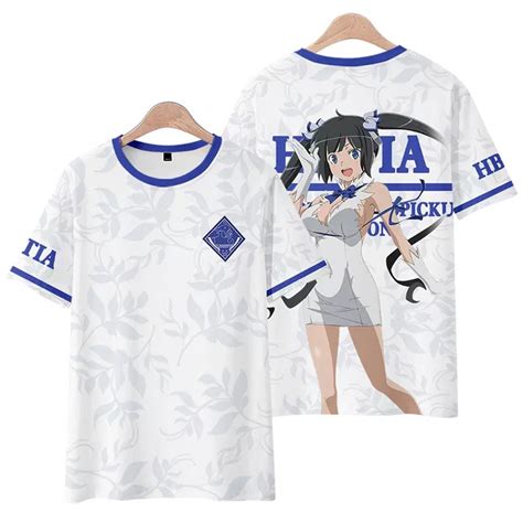 Danmachi Hestia T Shirt Hakusuru Anime Clothing And Dakimakura