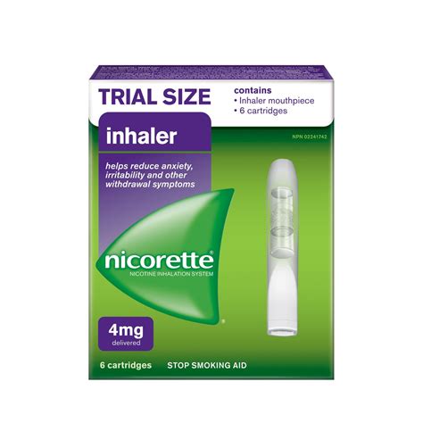 Nicorette Nicotine Inhaler Refills Quit Smoking Aid 4mg Walmart Canada