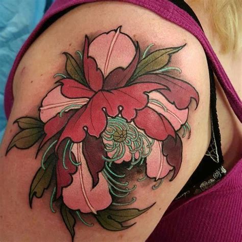 Image Result For Neo Traditional Japanese Peony Body Tattoos Tattoos