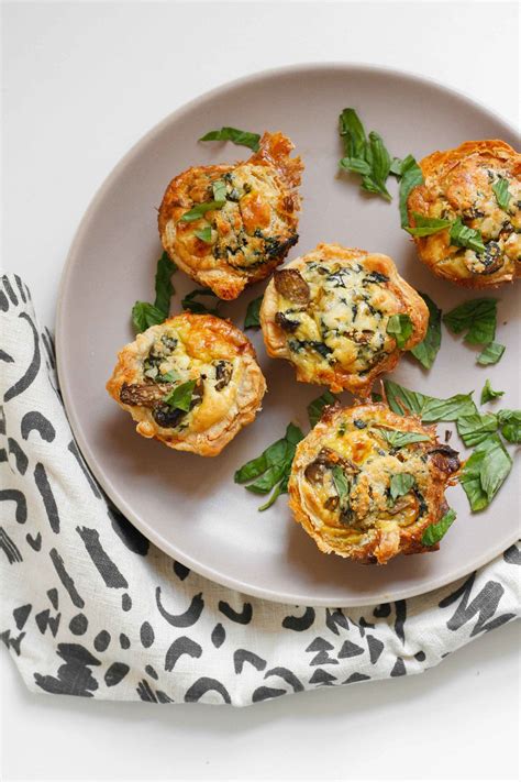 Mini Breakfast Quiches With Chard And Mushrooms — A Little Gathering