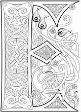 Coloring Alphabet Celtic Adult Dover Publications Welcome Doverpublications Para sketch template
