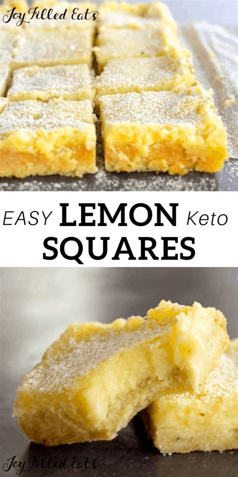 Get our best recipes for keto including low carb fat bombs, easy keto dinners, instant pot keto recipes, and more. Keto Lemon Squares - Low Carb, Gluten-Free, Grain-Free ...