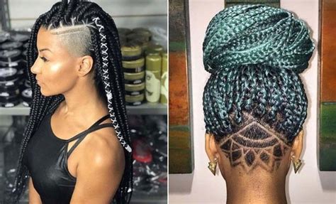 Pin By Ingrid France Travels On Weave On Top Braids With Shaved Sides