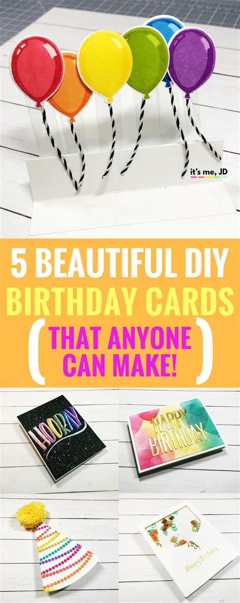 25 Diy Birthday Card Ideas Easy Homemade Birthday Cards Ph