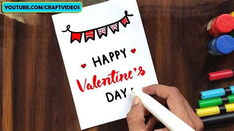 Very Easy Valentine Day Card Drawing Youtube