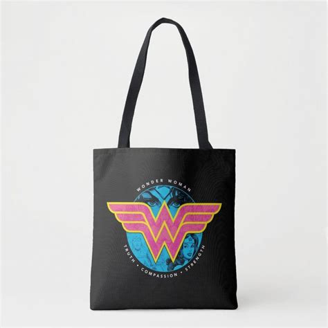 Truth Compassion Strength Comic Wonder Woman Logo Tote Bag Zazzle