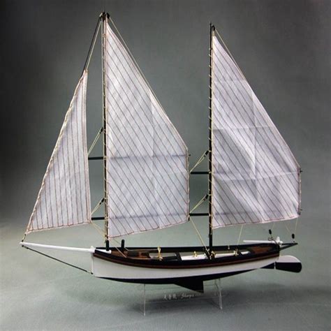 124 Scale Sharpie Ship Wooden Sailing Boat Model Diy Kits Building