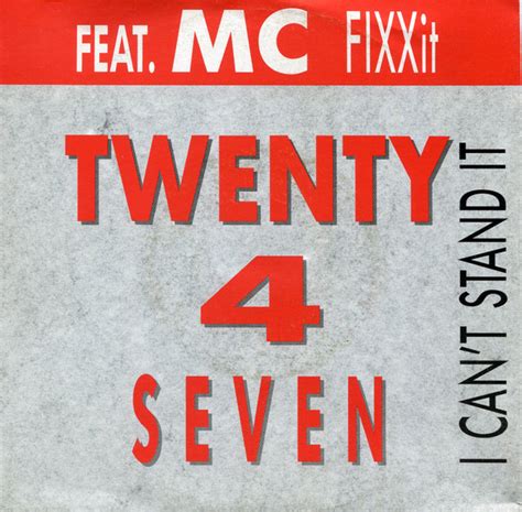 Twenty Seven Feat Mc Fixx It I Can T Stand It Vinyl Discogs