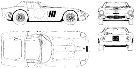 1965 Ferrari 250 Gto Coupe Blueprints Free Outlines