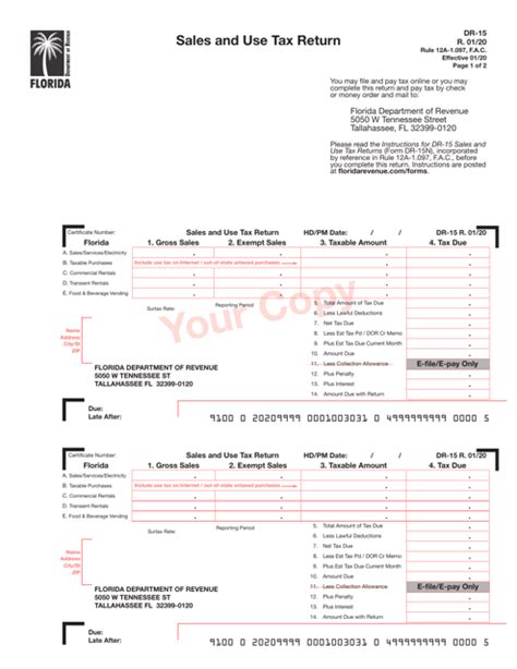 Form Dr 15 Fill Out Sign Online And Download Printable Pdf Florida