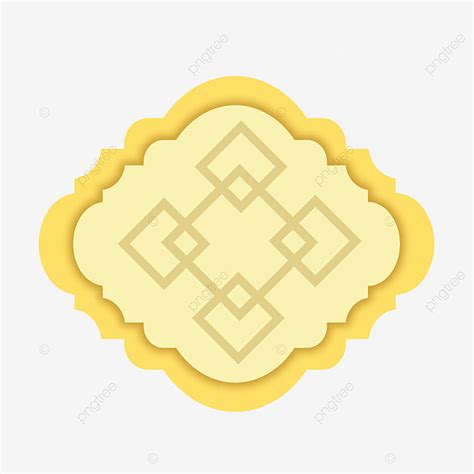 Korean Traditional Pattern Golden Outline Watermark Shape Pattern Line