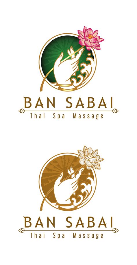 Ban Sabai Thai Spa Massage Logo การออกแบบโลโก้ กราฟิกดีไซน์ ออกแบบเลย์เอาท์