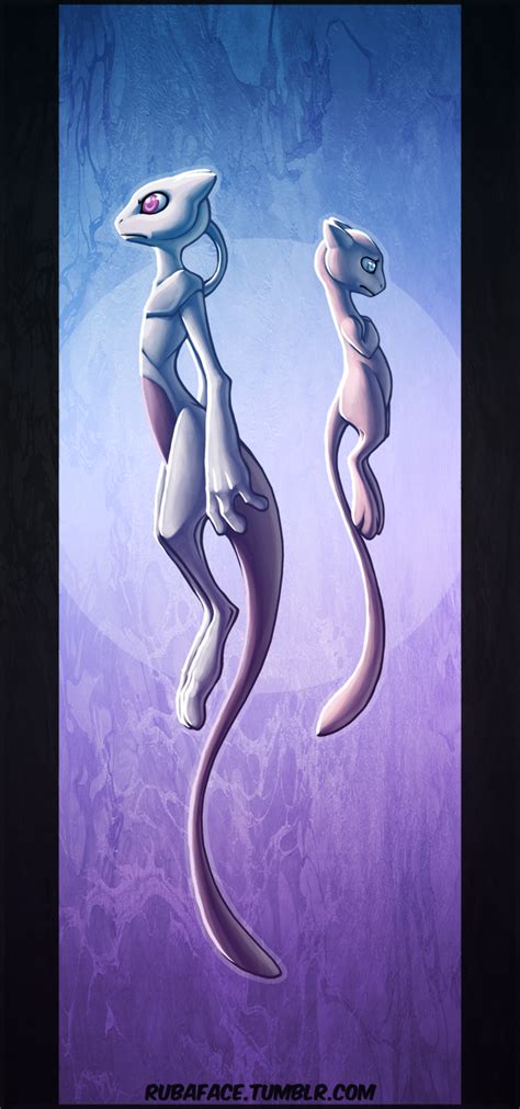 Mew And Mewtwo By Rubilight On Deviantart Mew And Mewtwo Pokemon Mewtwo
