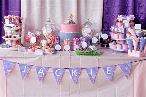 Pink And Purple Birthday Party Ideas Photo 2 Of 23 Catch My Party