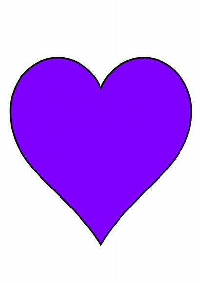 Heart Purple Clipart Clip Hearts Cliparts Vector