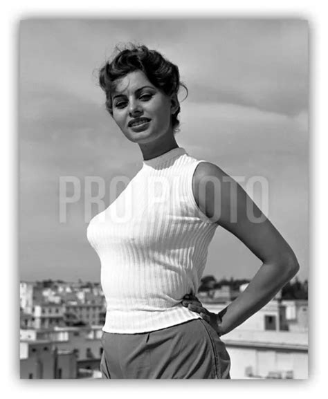 1959 Busty Italian Actress Sophia Loren Wears Tight Sweater Rare