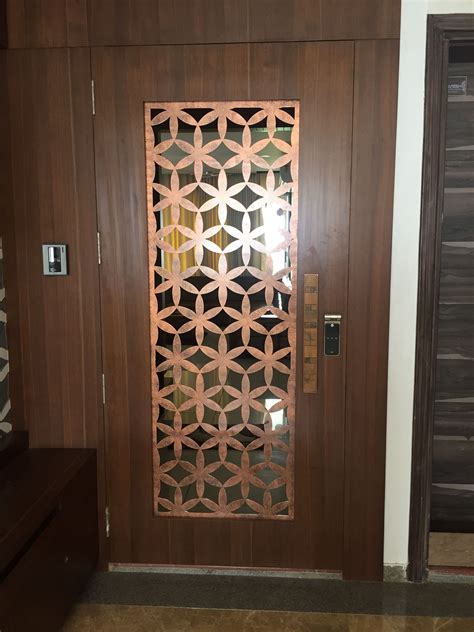 Metal Jali With Antic Finish Jaali Design Wooden Screen Door Door