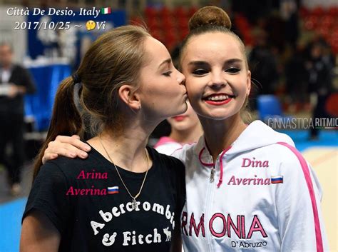 Arina🇷🇺 Gives Her Twin Sister Dina Averina Russia🇷🇺 A Kiss And