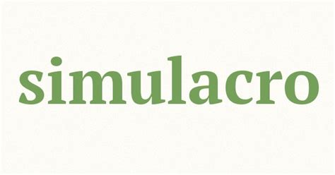 simulacro sinonimi, simulacro contrari :: Sinonimi - Contrari