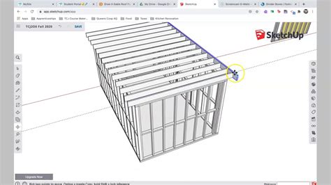 Draw A Flat Roof In Sketchup Youtube