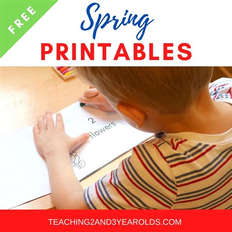 Free Toddler And Preschool Spring Printables