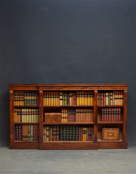 Low Victorian Mahogany Open Bookcase 626819 Uk