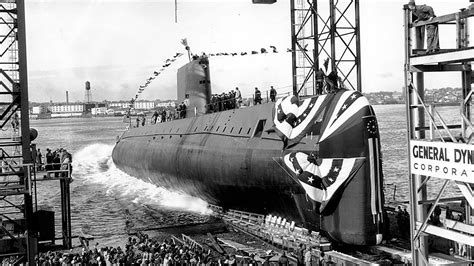 world s first nuclear powered submarine the u s s nautilus sets sail