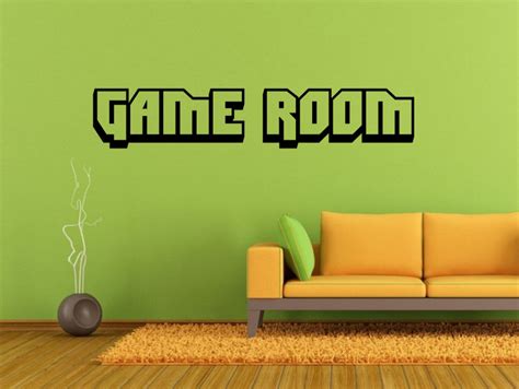 Game Room Wall Decal Choose Size And Color Game Room Vinyl Etsy