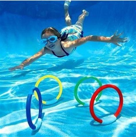 Underwater Swimming Pool Stick Water Sinking Diving Dive Rings Kid Toy