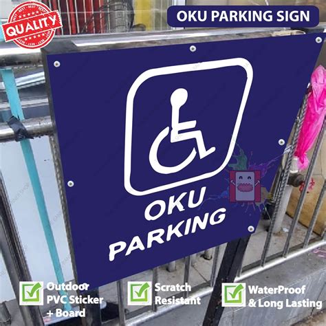 Oku Parking Signage Motorsikal Parking Signage Outdoor Signage