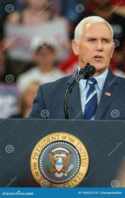 Us Vice President Mike Pence Speaking Editorial Stock Photo Image Of