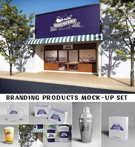 branded products mock  set
