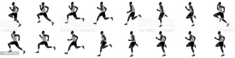 Man Run Cycle Animation Sprite Sheet Stock Illustration Download