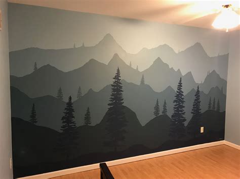 Awasome Painting A Mountain Mural 2022