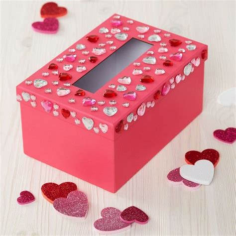 Cute Valentines Day T Boxes Red Hearts Rhinestones Decoration