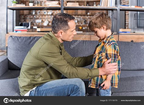 Father Talking To Depressed Son — Stock Photo © Igorvetushko 171116170