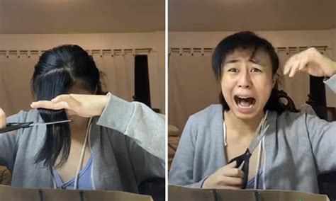 Hilarious Moment Nicole Cuerpo Attempting To Cut Her Own Hair At Home Goes Horribly Wrong