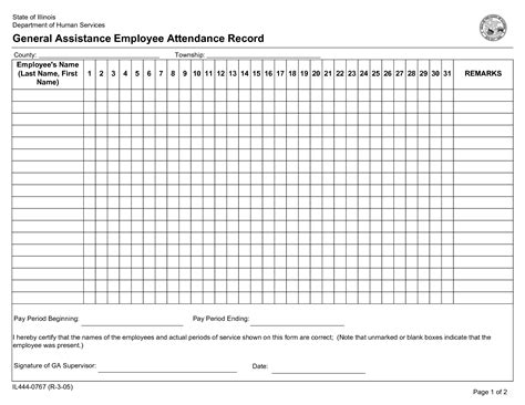 Free Printable Employee Attendance Form Printable Forms Free Online