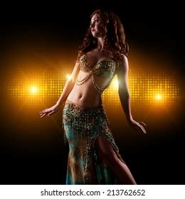 Amazing Sexy Woman Dances Sparkling Gold Stock Photo Shutterstock