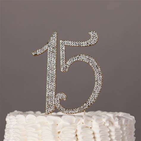 15th Birthday Cake Toppers Bling Quinceanera Cake Topper With Etsy