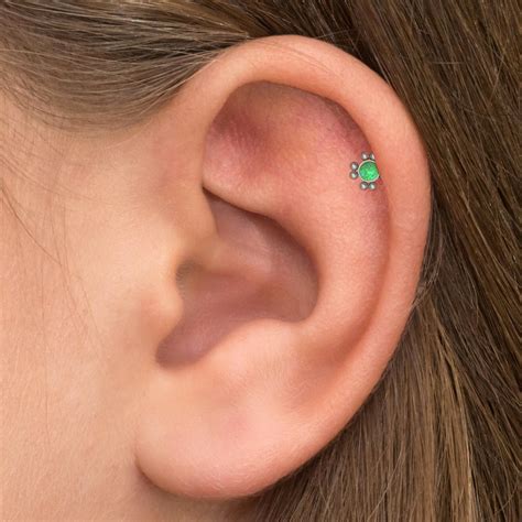 Titanium Flat Back Cartilage Earring Stud Implant Grade Etsy
