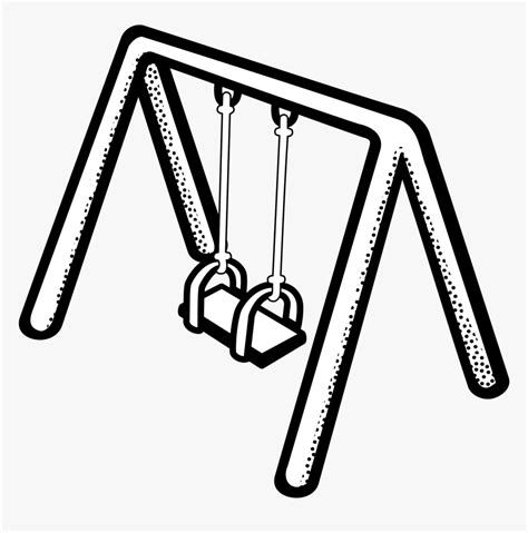 Swing Lineart Big Image Playground Swing Clipart Black And White Hd