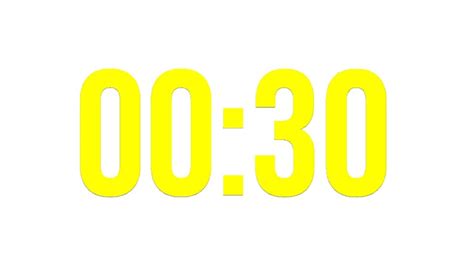 30 Second Countdown Timer No Sound Yellow Colour Youtube