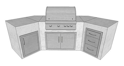 It is up to you to get it into your backyard and at almost 1,000 pounds that can be a challenge and could require hiring a contractor with the proper equipment to. cambridge-3d-model.jpg | Prefab outdoor kitchen, Outdoor ...