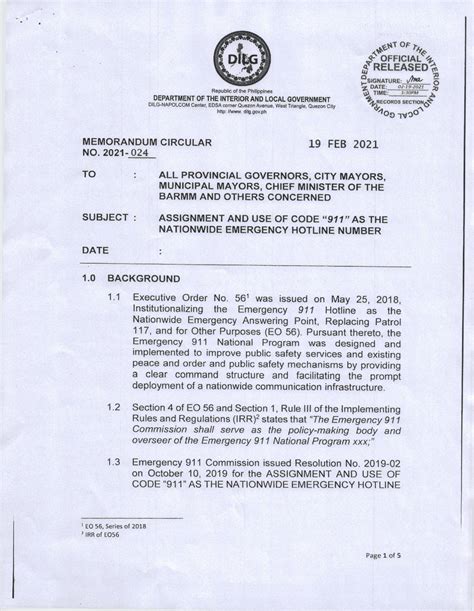 Dilg Memorandum Circular 2021 024 Official Website Of The Province Of