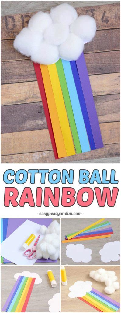 Cotton Ball Rainbow Craft Easy Peasy And Fun